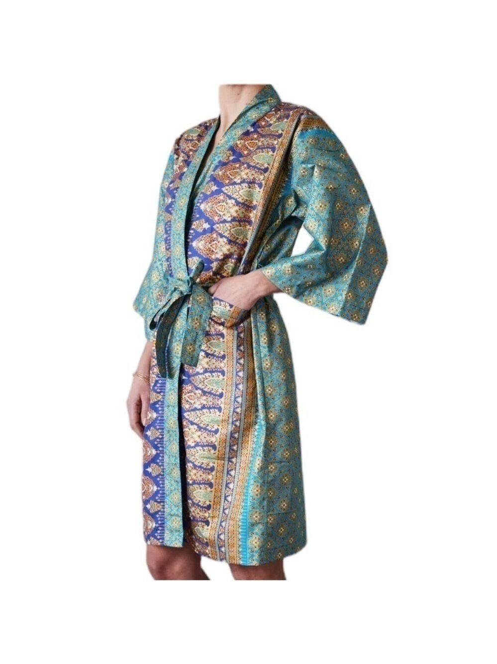 Verve Culture Jasmine Thai Women’s‎ Belted Lounge Robe Size M/L